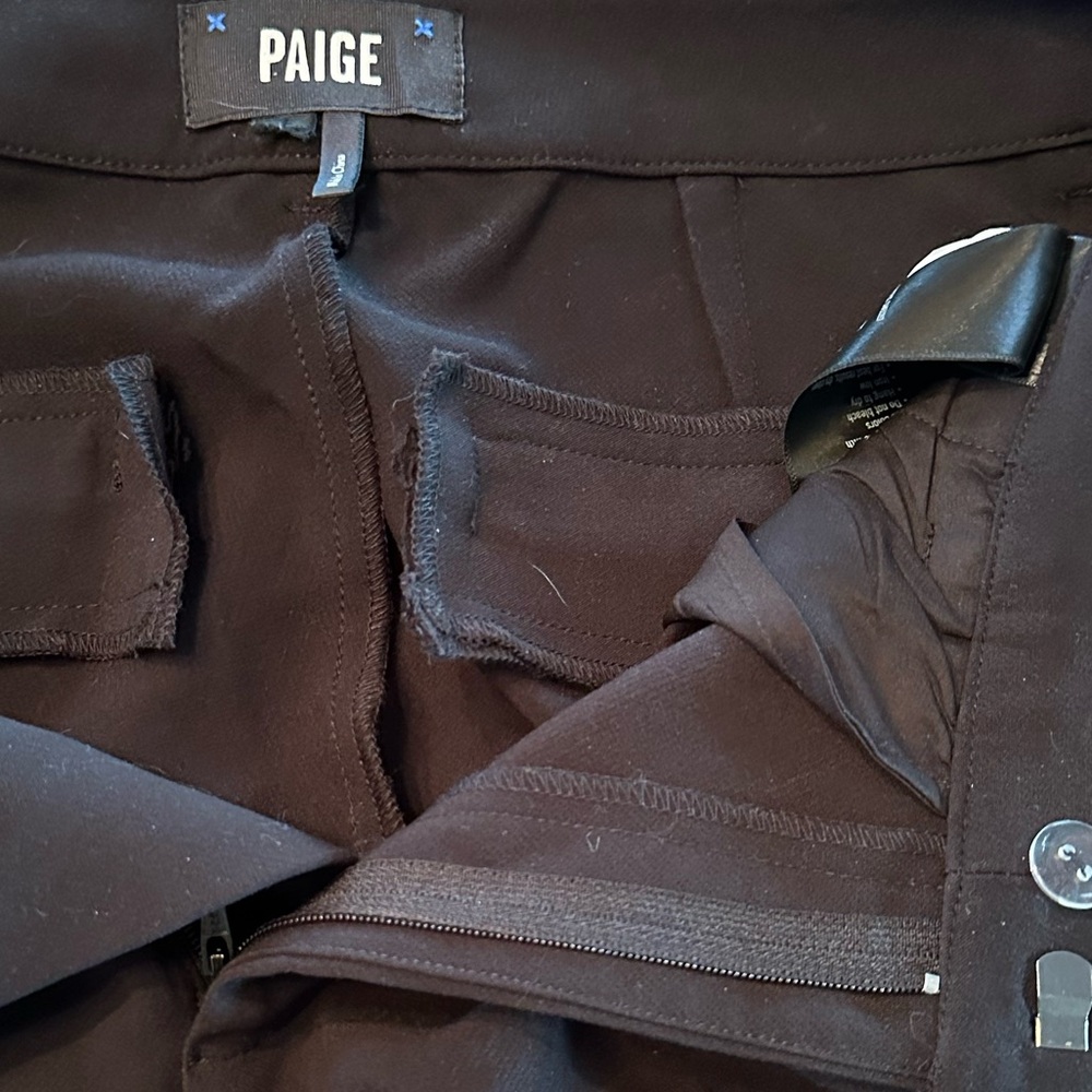 Paige navy cuffed straight leg pant. New without tags. Size 8